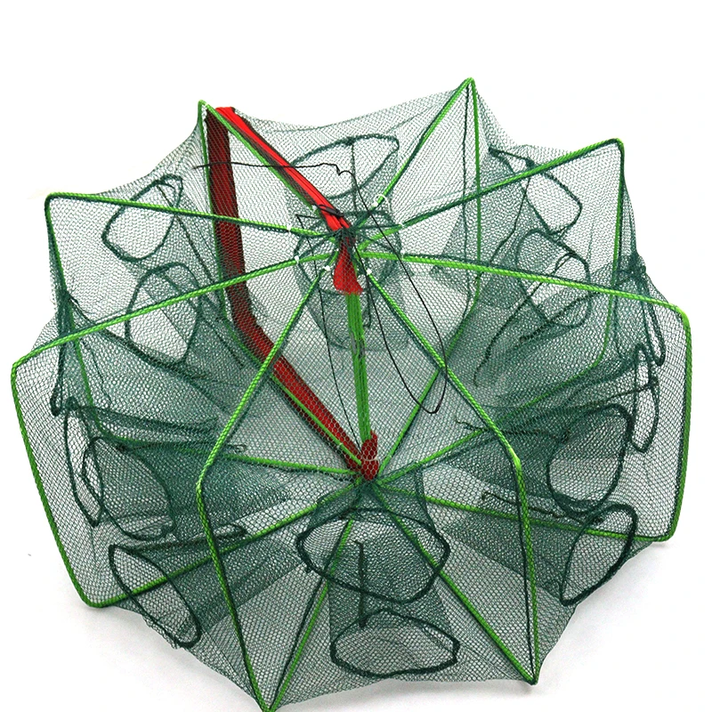 High quality 6-10-holes polygonal shrimp cage folding fish lobster shrimp aquaculture traps
