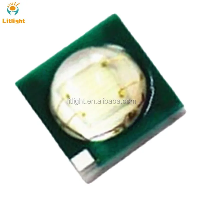 Эпиляционный чип 365nm 375nm 380nm 390nm 395nm 410nm 420nm высокой мощности 3535 UV LED SMD PKG 400 ~ 405nm 120 градусов 1W 3W светодиод лист данных