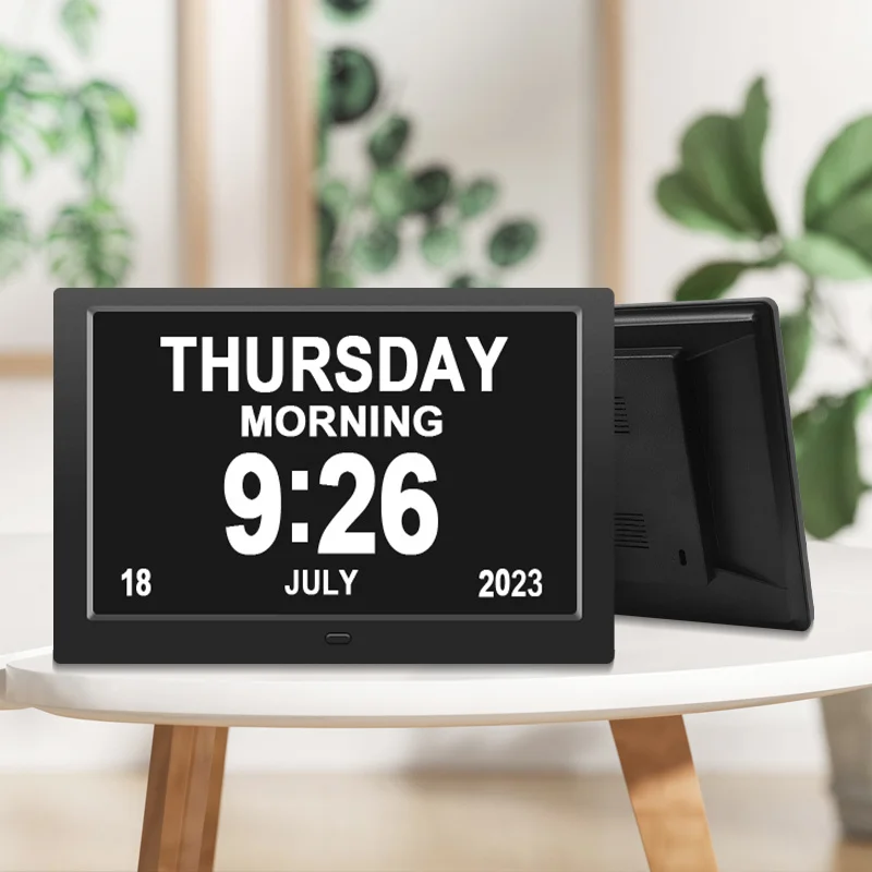 Digital Alarm Wall Clock 10.1 Inch Oem Reminder Function Abs Digital Calendar Clock