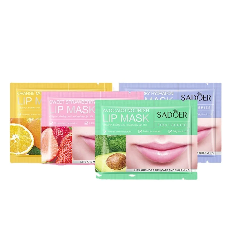 Lip Care Set Fruit Collagen Coffee Aloe Vera Honey Peach Coconut Cherry Serum Moisturizing Beauty Fruits Lip Sleeping Masks