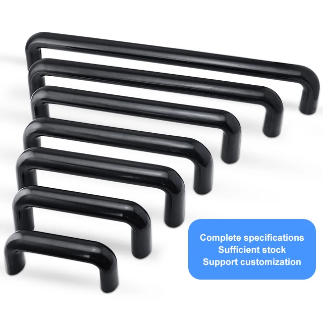M8 Bakelite Oval U Shape Cabinet Door Pull Handle Black Pull Handle Phenolic Resin 90mm Industrial Carton Box Free Complete Size