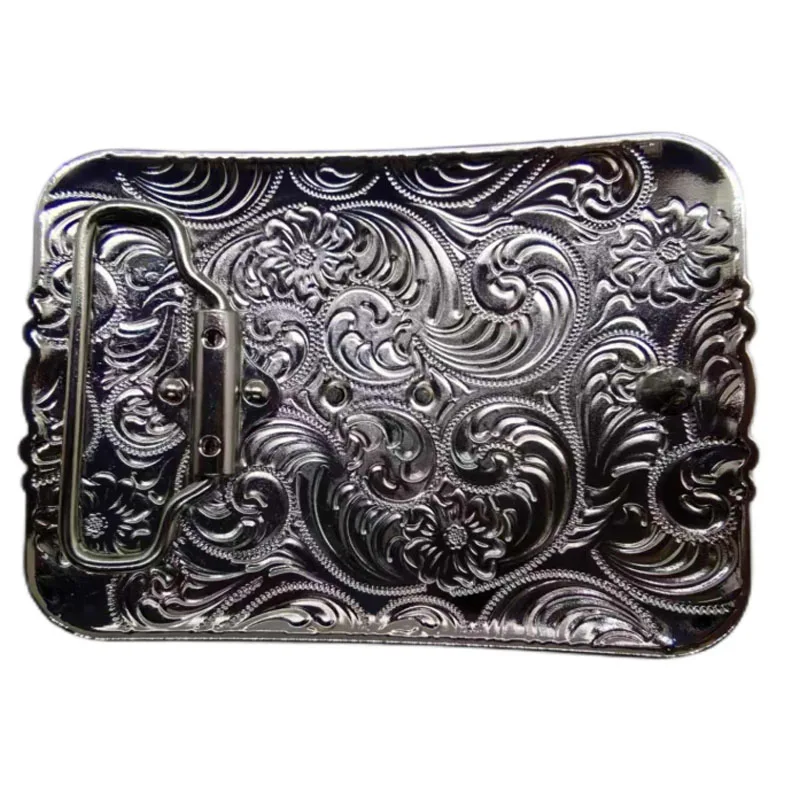 Manufacturer Custom 3D Rectangular Western Cowboy Horse Belt Buckle Zinc Alloy with Leather and Metal for Leather Belts Bags