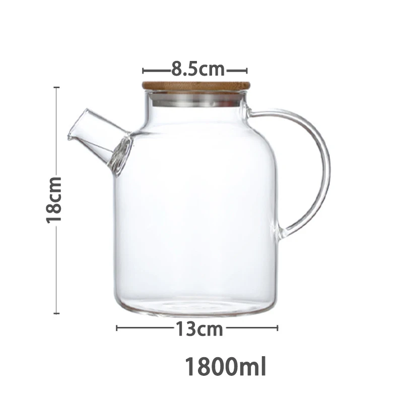 56H Teapot 6-piece set of heat-resistant glass teapot filter health tea kettle set of flower brewing device tea set