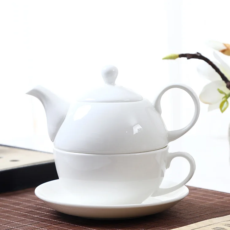 420ml Modern Turquoise Design Tea One Set Hand Painted Black Porcelain China Ceramic Teapot Box Stocked Filter Coffee Drinkware