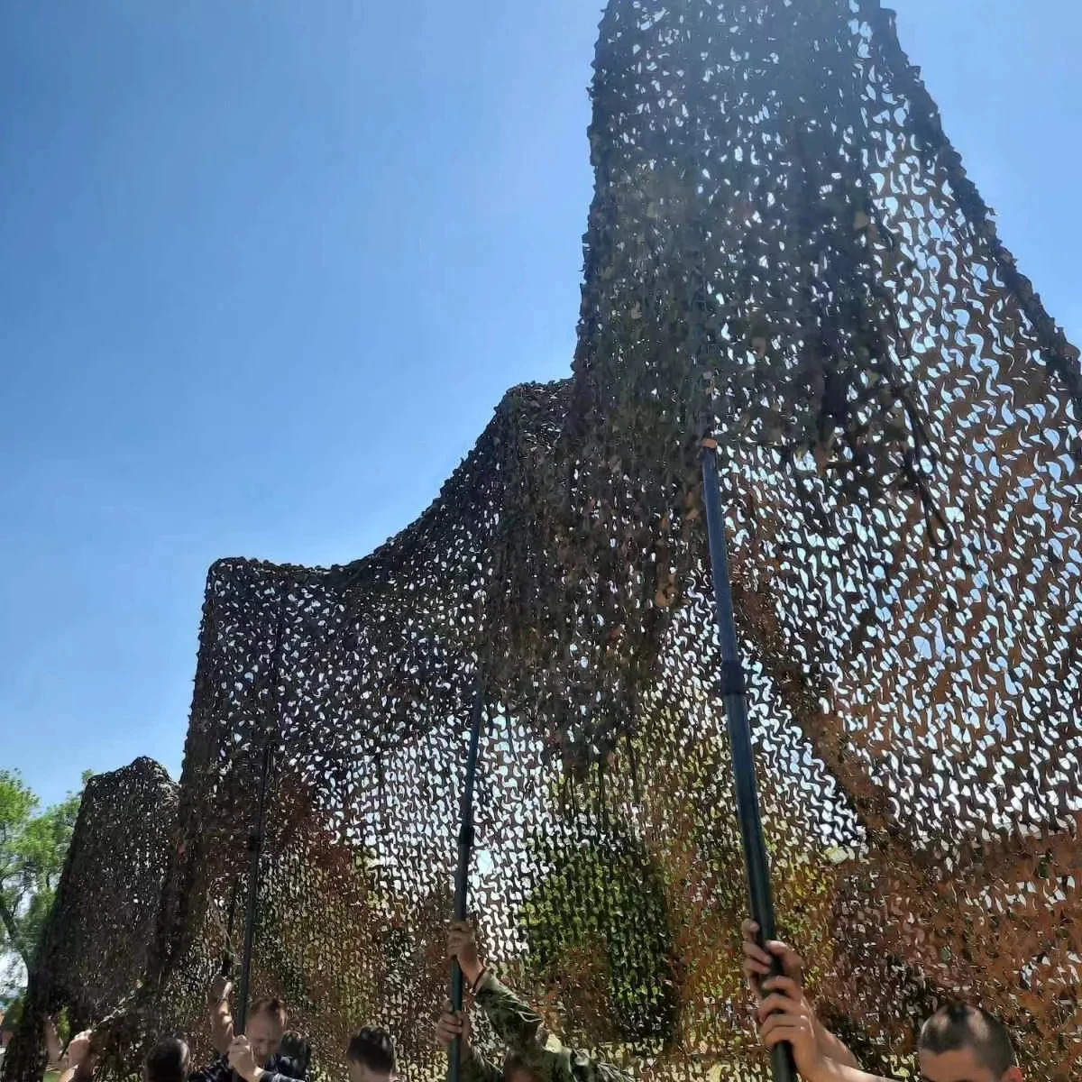 camouflage net support pole fiberglass material pole Telescopic pole