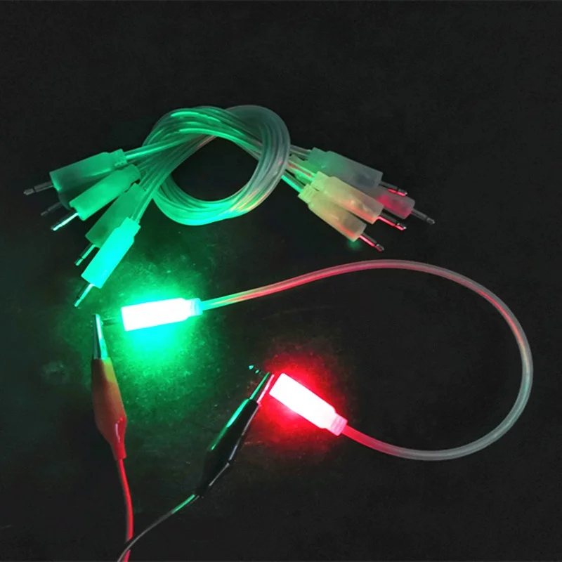 Alibaba custom 3.5mm mono to 1/8' TS  Green/Red lighting LED 3.5mm eurorack patch cable for modular synthesizer
