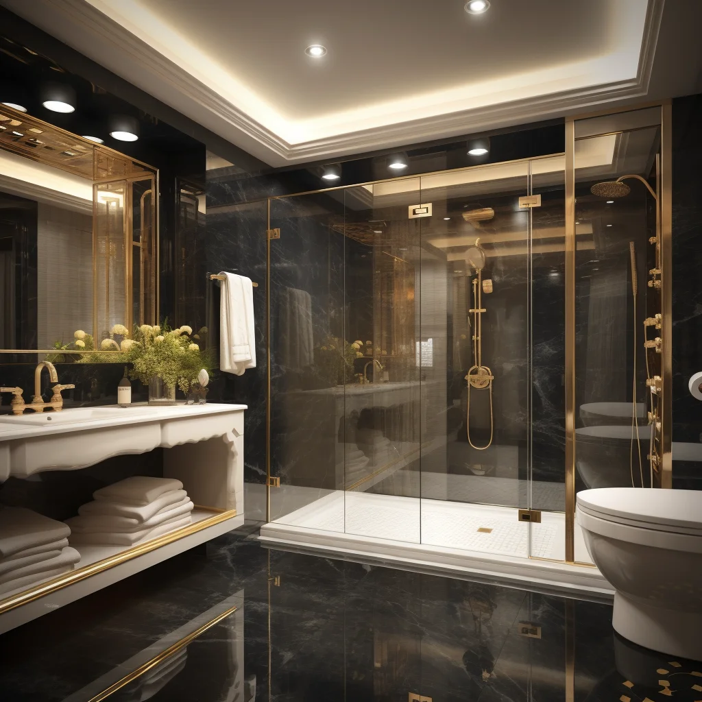 Sliding Hotel Shower Modern Bathroom Shower Rooms Prefab Bathroom Modular Shower Room with White Frame