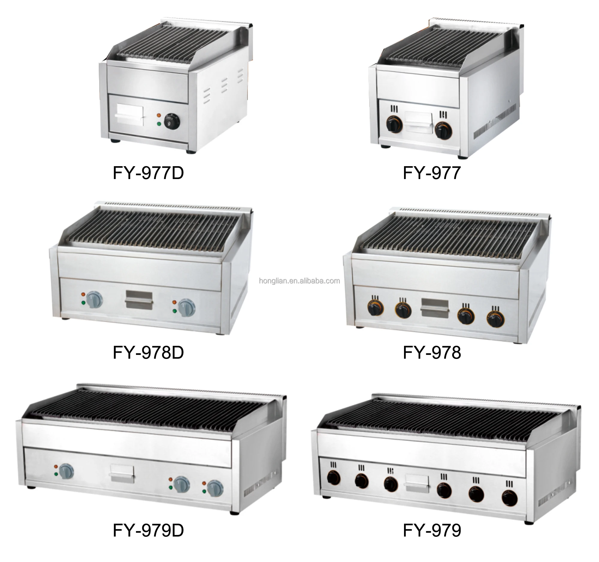 High quality electric gas lava rock grill machine for sale