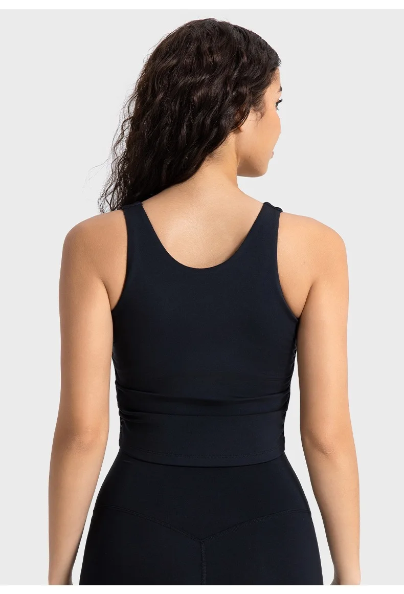 Yoga Wear Vest Set Over Running Sports Bra Set High Waist Gym Wear Quick-drying Nude Suit