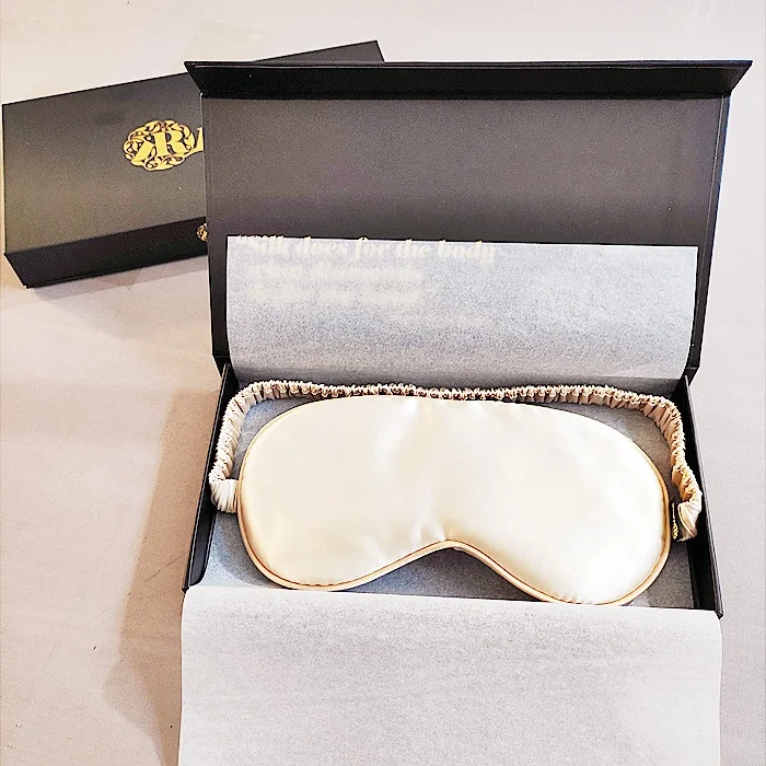 Travel Design Embroidery 100% Silk Eye Mask High Quality Silk Mask Natural Printed Silk Sleeping eye mask
