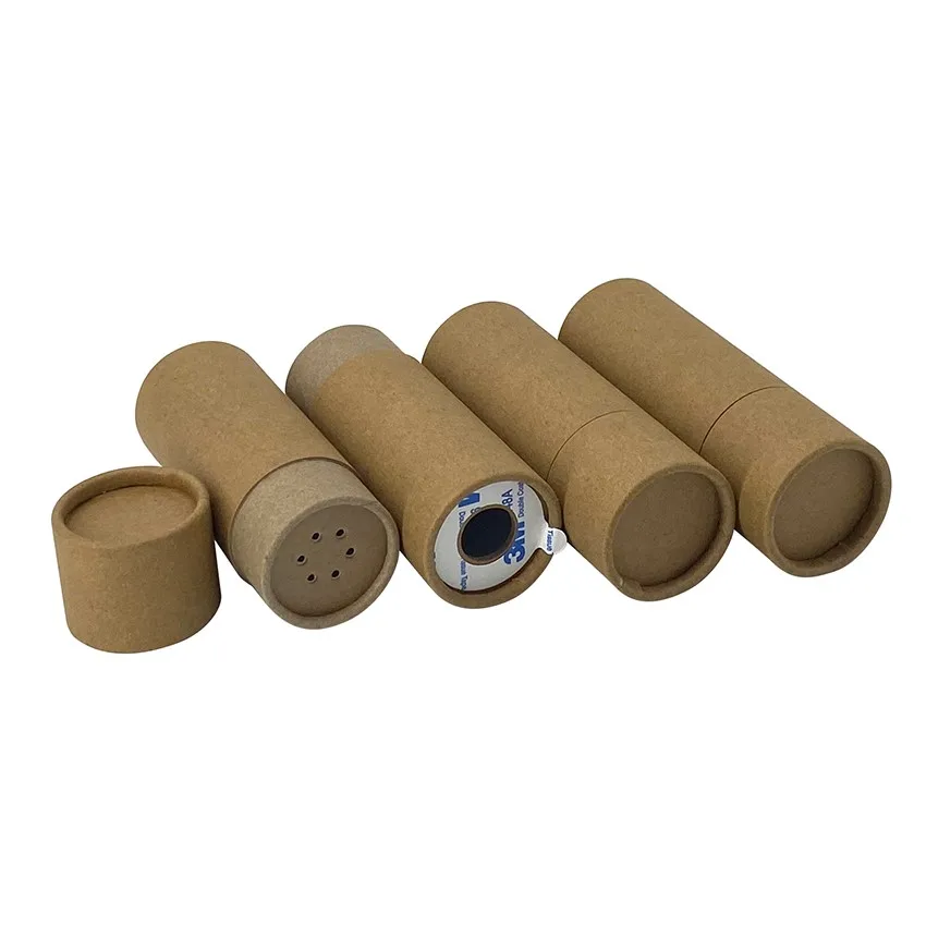 Вращающийся бумажный контейнер с логотипом на заказ для порошка, экологически чистый контейнер для специй, пищевой контейнер, косметические контейнеры из крафтового картона