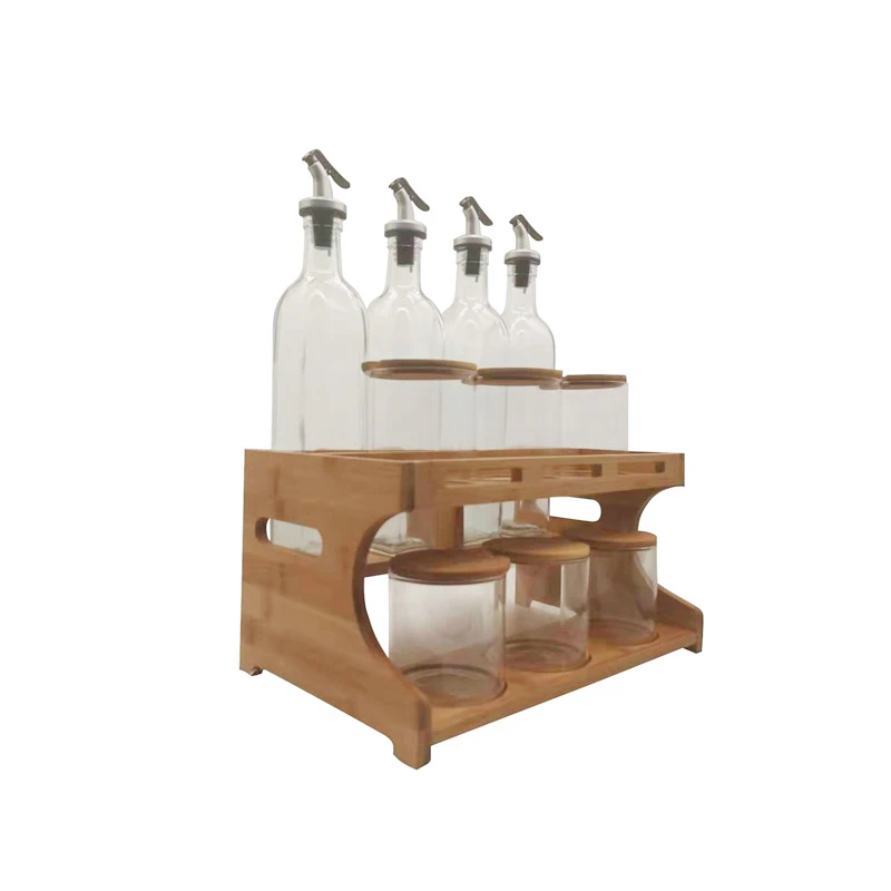 Luxury sauce jars salt containers wholesale oil vinegar dispenser 3 oz glass jar sets for kitchen glass spice and salt shaker