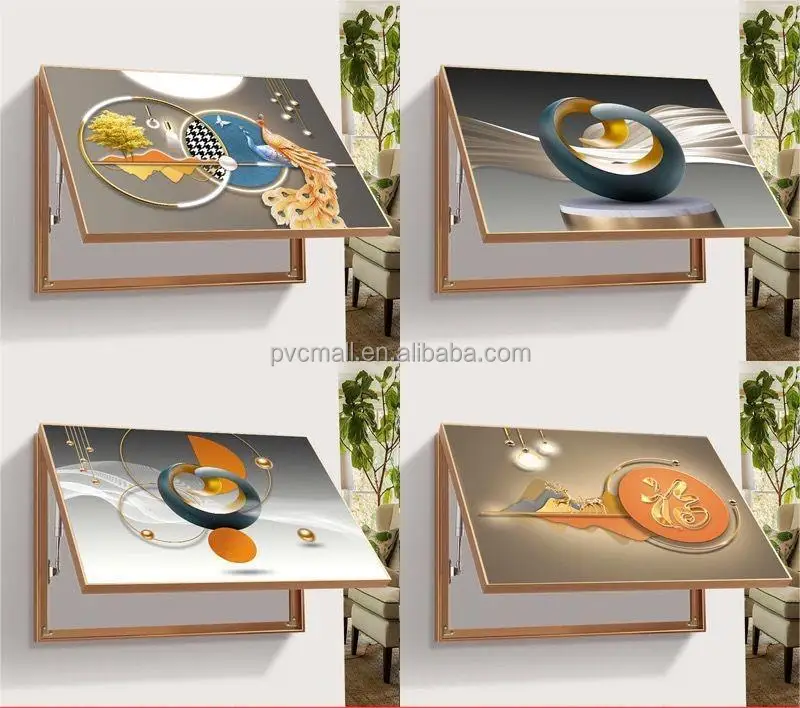Custom decorations art pieces decorative electric meter box cover canvas crystal porcelain wall art painting