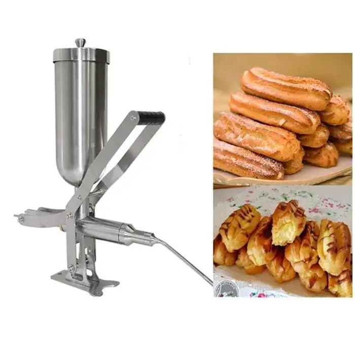 Manual Puff Peanut Butter Paste Jam Chocolate Churros Cake Bread Donut Filler Ice Cream Filling Machine