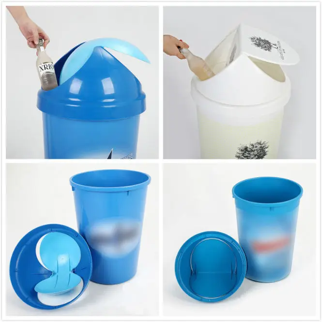 50L Plastic Ice Cream Trash Garbage Can With Round Rectangular Waste Bin Manufacturer 13 Gal Custom Trash Can