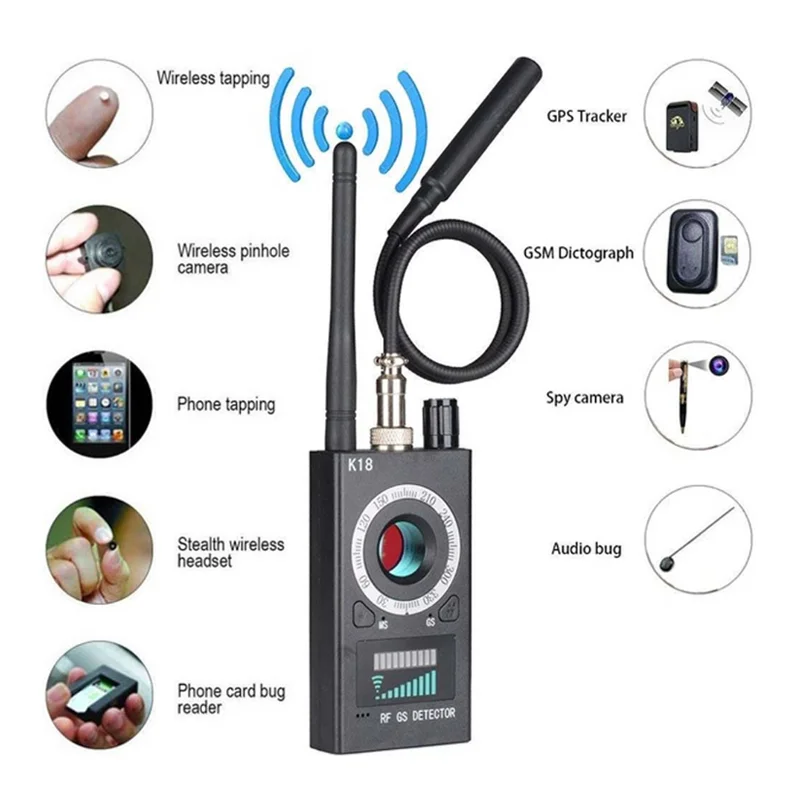 High Frequency 900 200 2400 Wireless Audio And Video Transmission Frequency K18 Gps Signal Detector