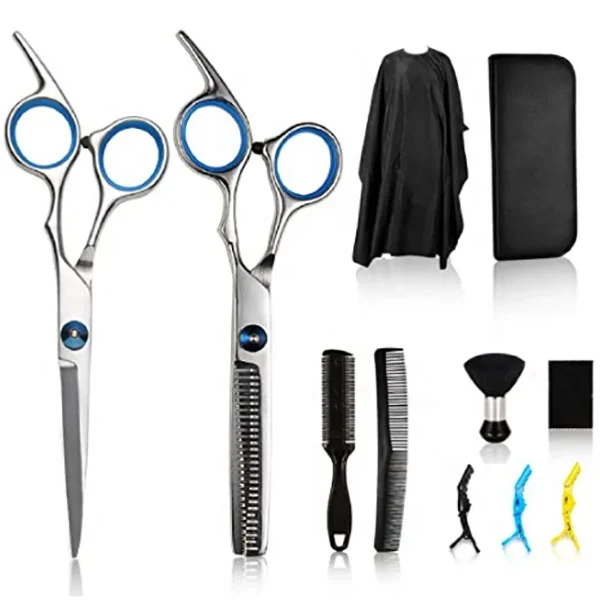 Hair Cutting Scissors Kit,11 Pcs Professional Haircut Scissors Kit with Cutting Scissors