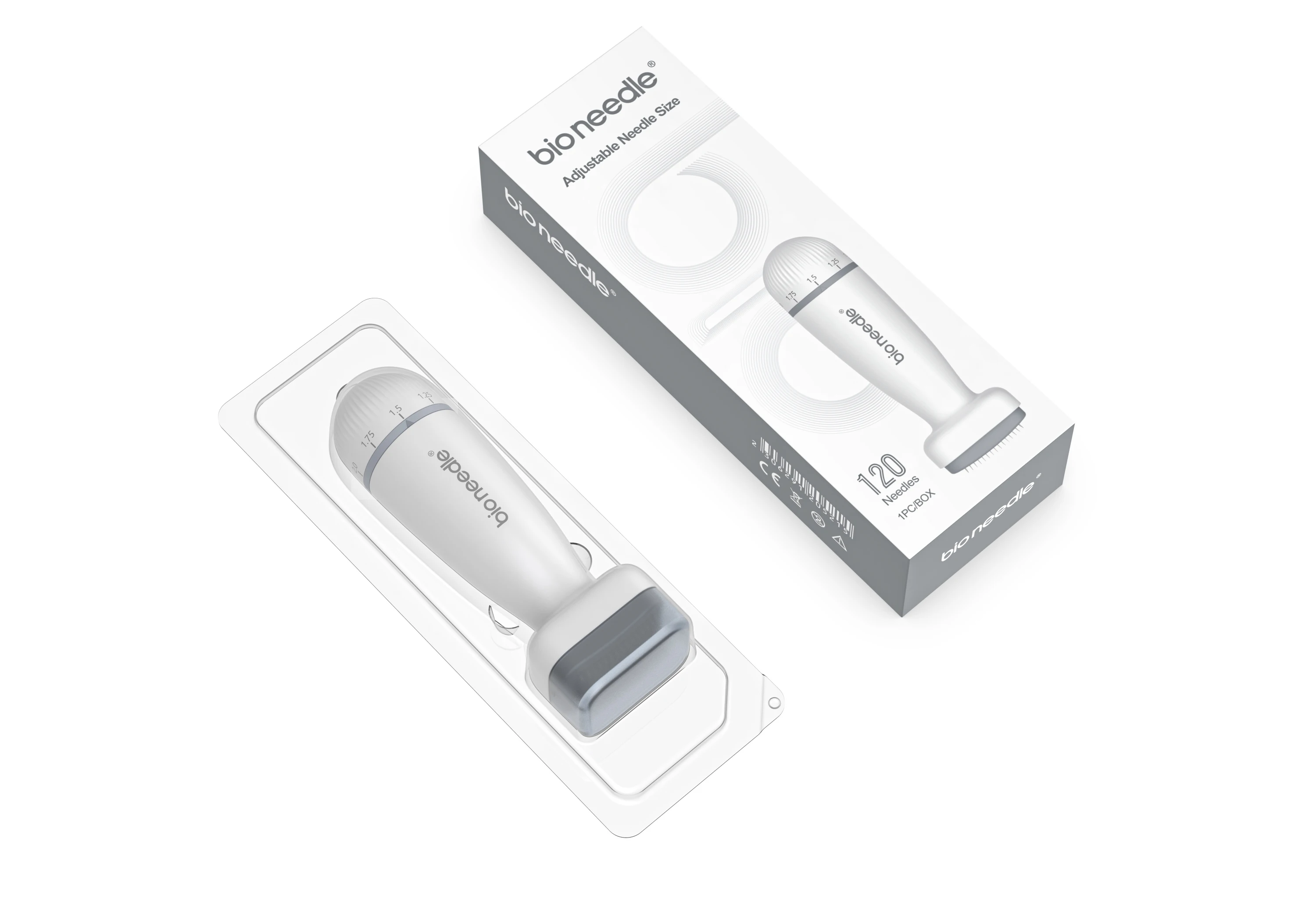 Serum Applicator Bio Needle 120 Pins Stainless Steel Microneedling 120 needle Derma Stamp System Home Use Skin Care Tools