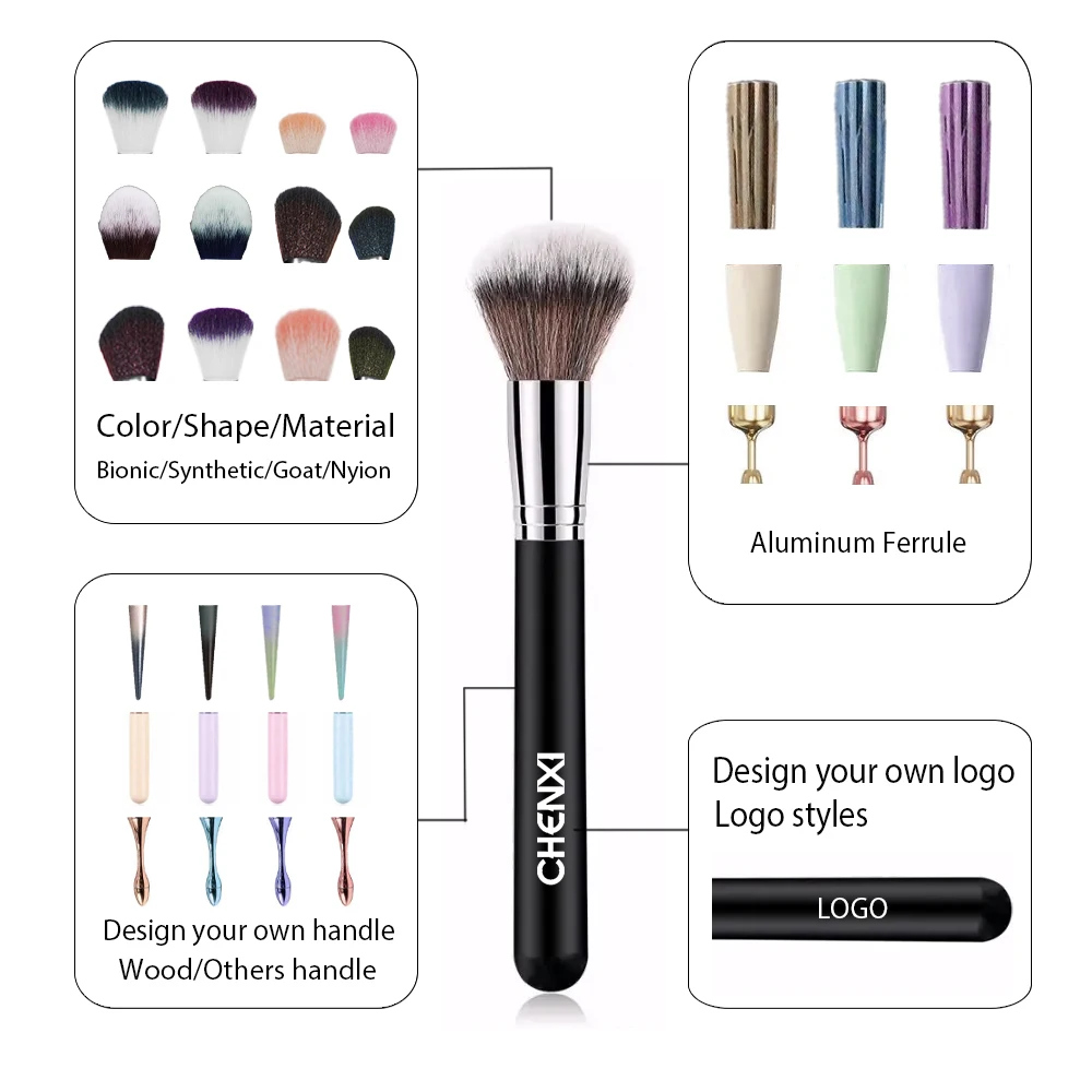 custom logo high quality makeup brushes private label makeup brush set 16pcs