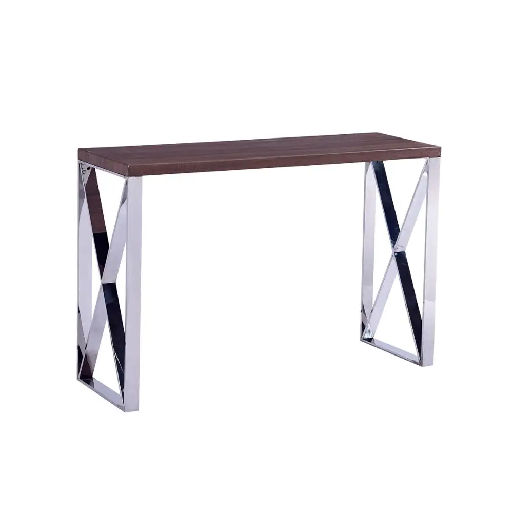 
Modern Design Wooden Top Stainless Steel Hallway Entrace Furniture Console Table 