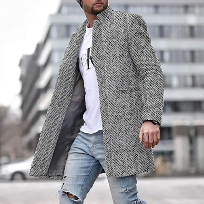 2021 new fashion factory manufacture wholesale custom OEM winter men warm casual long coats