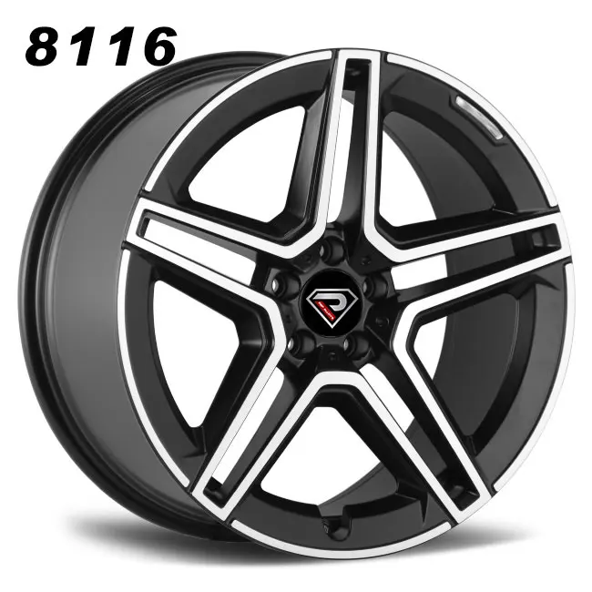 REP 8116 C63 AMG design matt black machined face high quality y spoke 5 stud via jwl alloy wheels