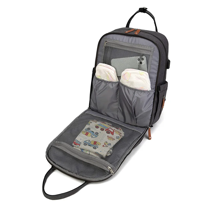 2021 hot sale solid mummy backpack  designer diaper bags quilted diaper bag