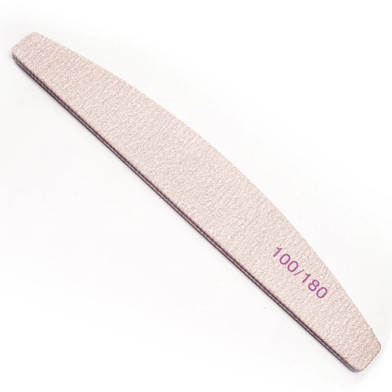 180/100 Japanese Double-sided Zebra Half Moon Reusable 80/80 Grit Nail Files Zebra 100 180 With Japan Sandpaper