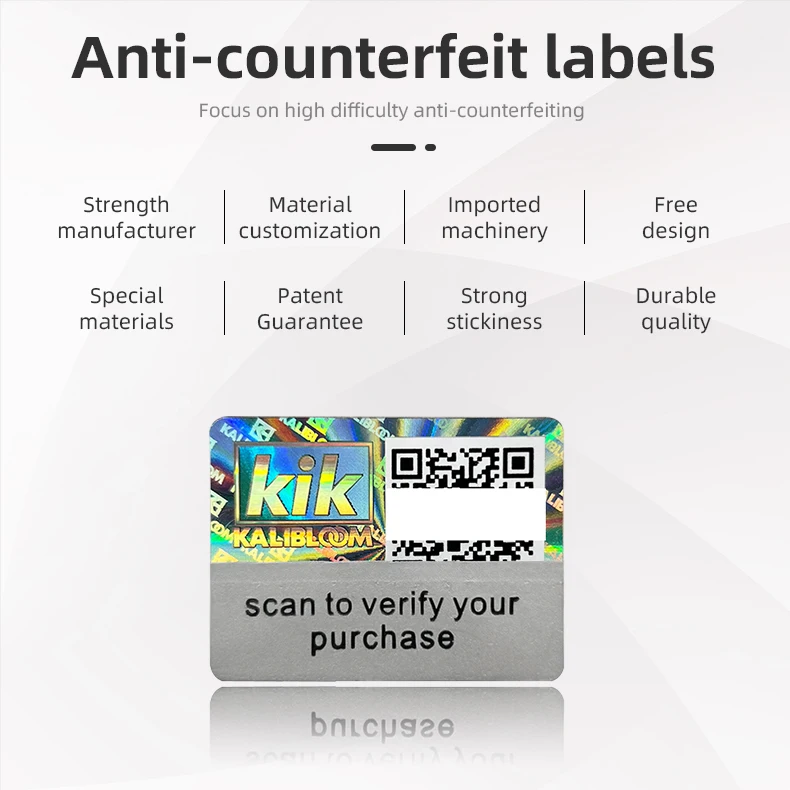 Hologram Security Code Sticker Sheet Label for High Counterfeiting Security Equipment Easy Use Foil Stickers in Guangzhou