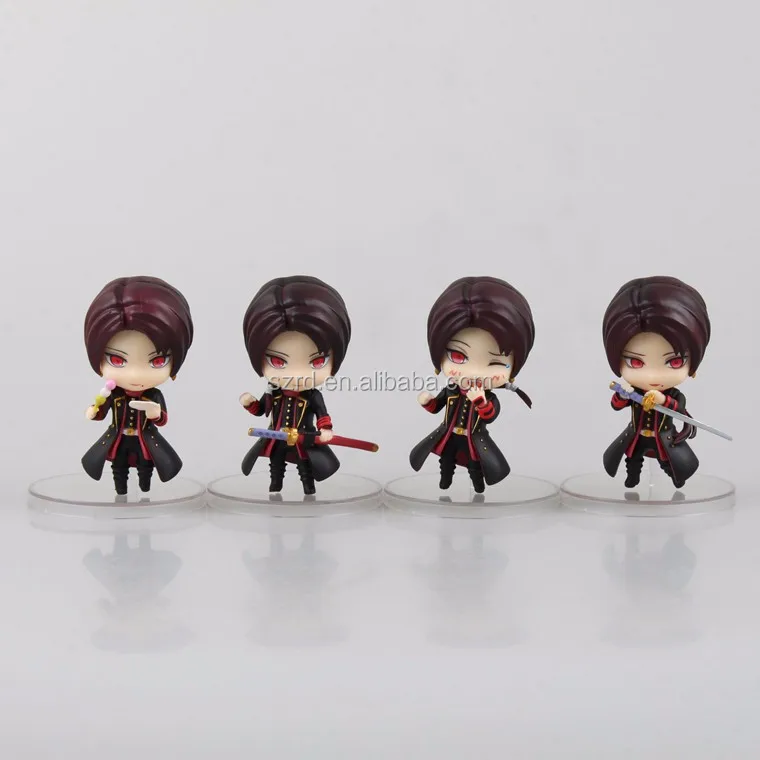 Cartoon anime boy 3d printing PVC figures collection mini toys set