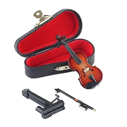 1/12 1/6 Dollhouse Miniature Violin Instruments Mini Concert Hall Scene Props decor Doll Accessories