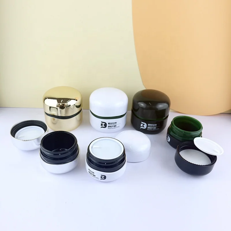 cosmetic Round Pill Capsule Shape Essence sleeping mask mudpack 50G 100g Cream Jar PET PS ABS Double wall Set wide mouth Bottle