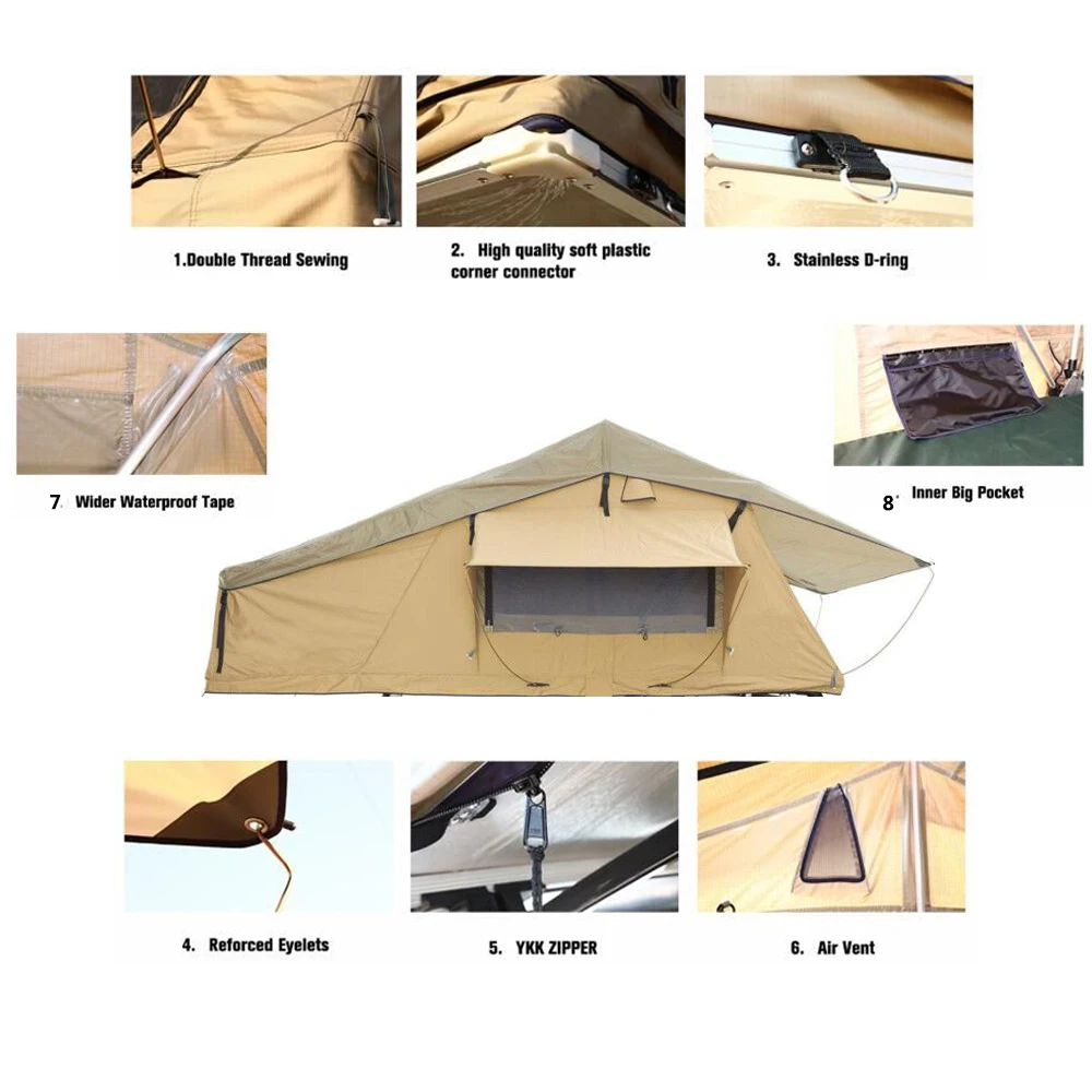 
auto tent for camping with back skirt 