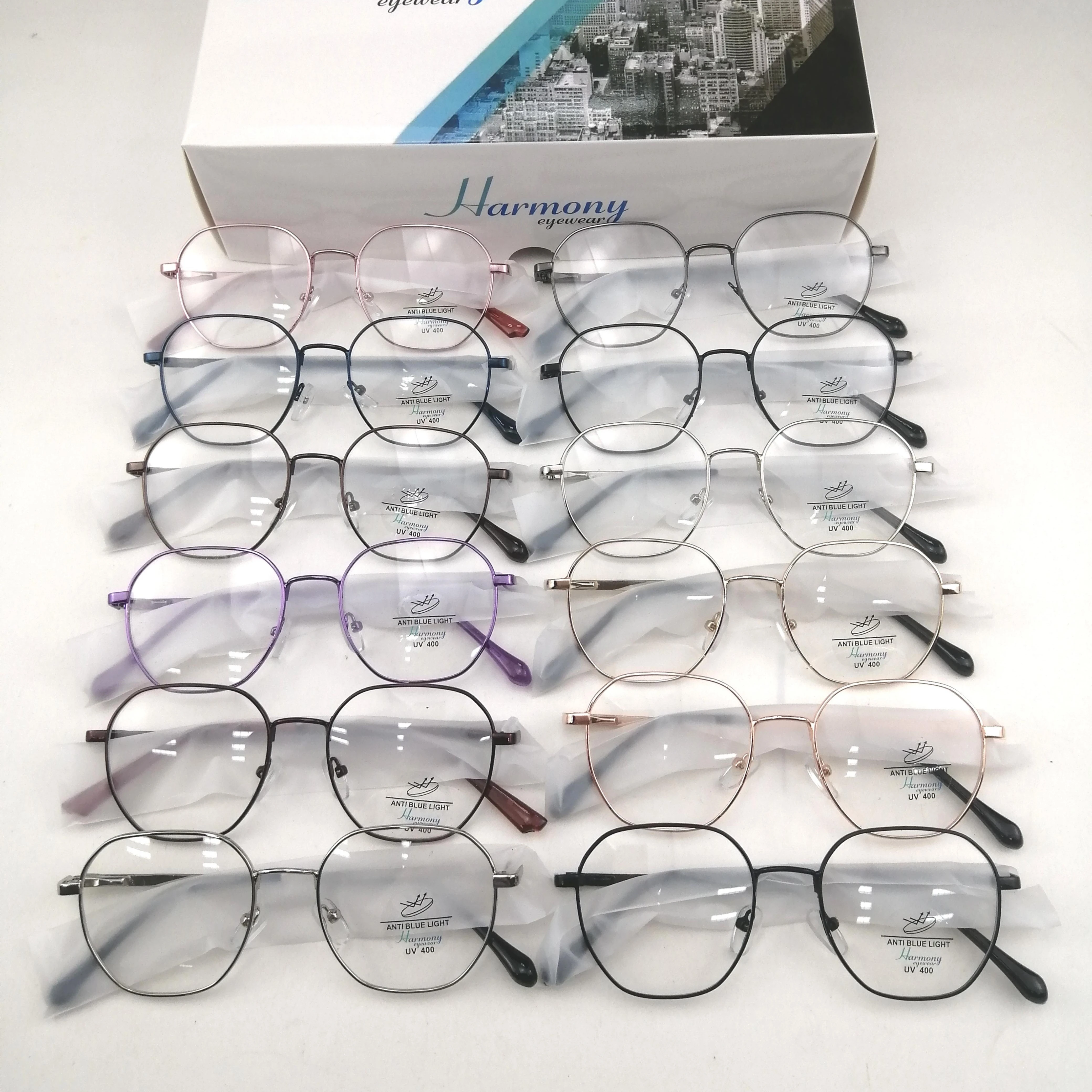 Stock Clearance Promotion Cheap Price Eyeglasses frames Eyewear Spectacles Metal optical frames for men Women  Spring Hinge