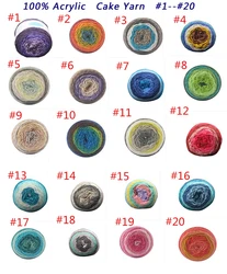 Лидер продаж, вязаный шарф Bojay, необычная меланжевая пряжа для вязания крючком, 100% акриловая пряжа, розничная продажа, пряжа для вязания кексов