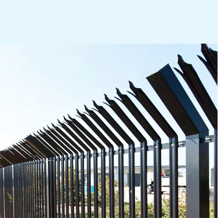 Factory Customized Metal Fence Zinc Steel Guardrail Wrought Iron Fence Barbed Wire Font 50g For Sale