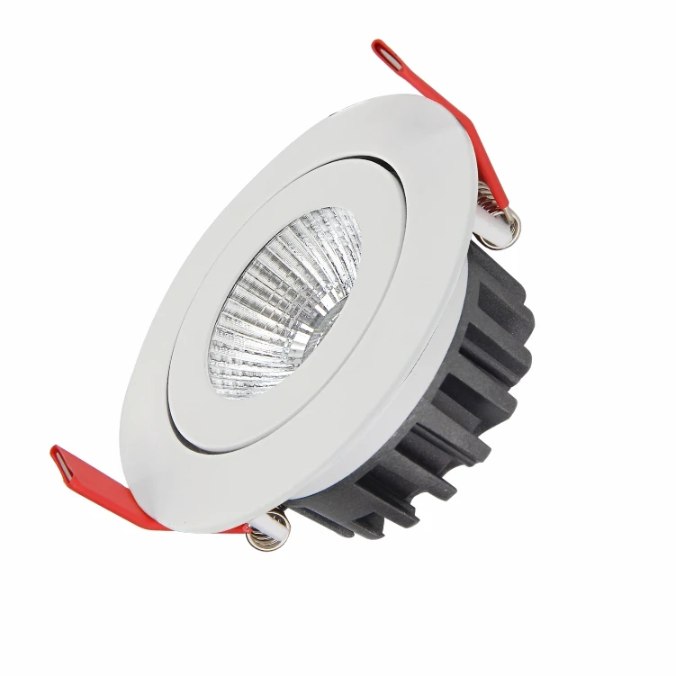 Aluminum slim cob spotlight adjustable head 5W 12W high Lm CRI meat fish bread fruit shop store recessed led downlight casing
