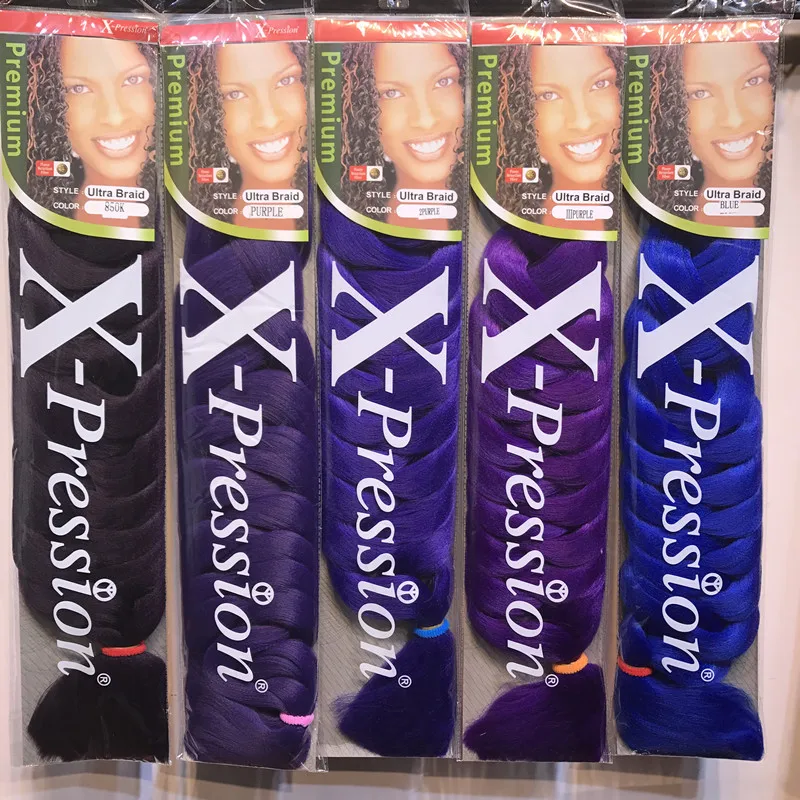 Hot Selling high temperature Africa 82 inch pression hair braiding extensions synthetic hair braid wigs