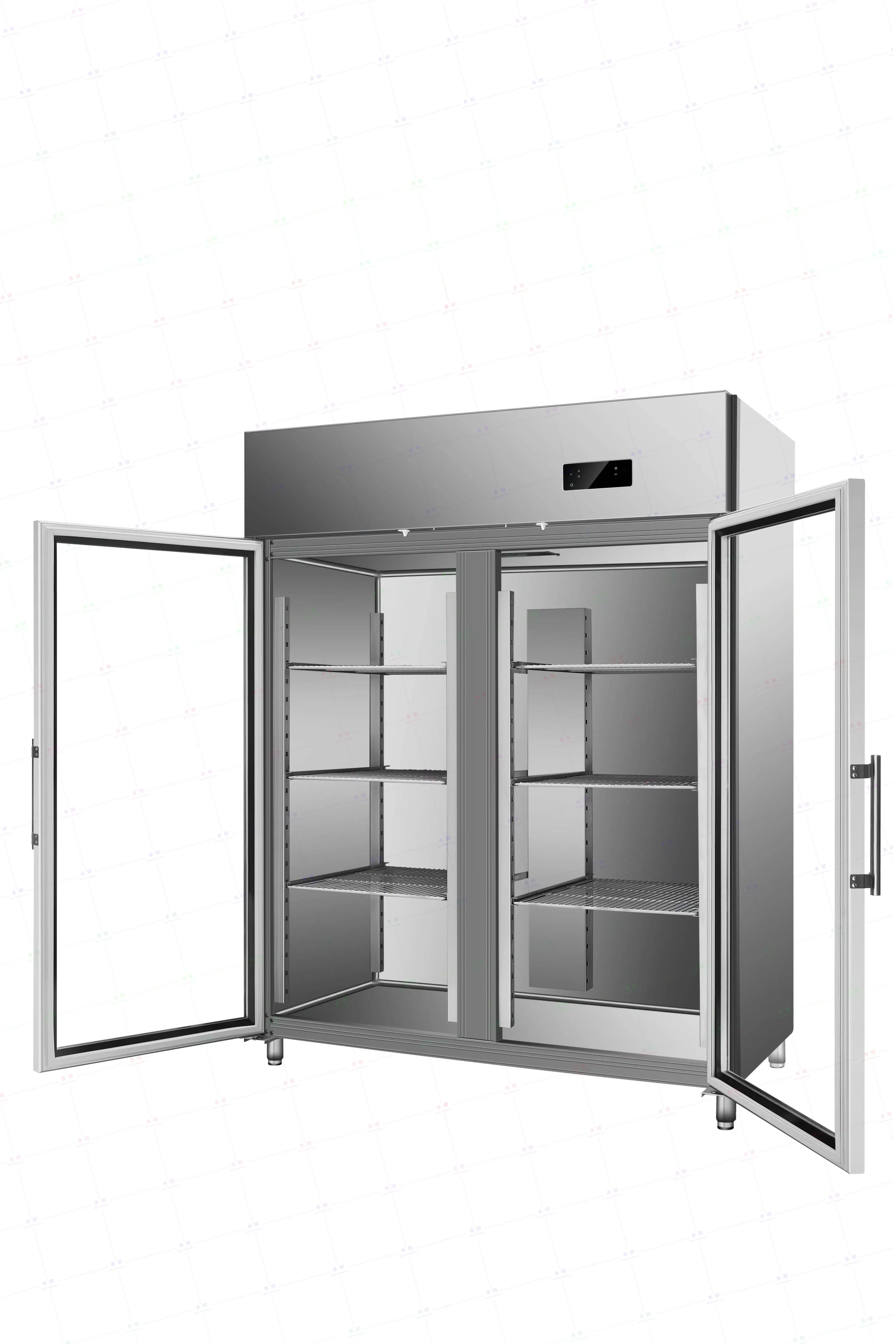 2-door upright vertical refrigerator/freezer commercial refrigerator for kitchen