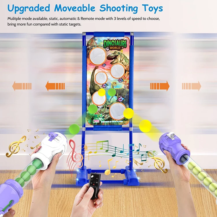 Wholesale new Equipped with 2 soft bullet guns 24 particle bullets and a bracket Mobile remote control Air Gun EVA Target