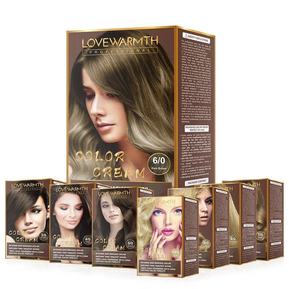The Wholesale Home Kit For Hair Dye 100ml+100ml Easy dyeing fashion color keratin hair color kit