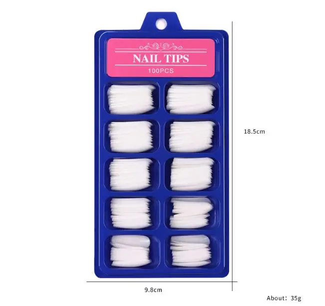 Professional Factory 100 pcs/box New Colorful False Nail Tip Press On Tips For Nail Beauty