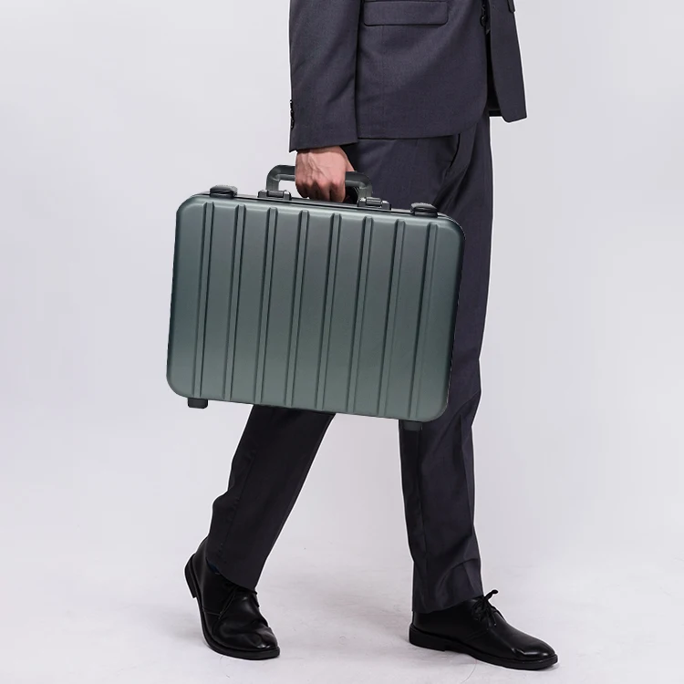 Custom Portable Tool Hard Silver Aluminum case Attache Cases Men Laptop Metal Aluminum tool case Briefcase