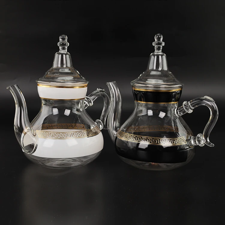 Wholesale Borosilicate Glass Teapot Food Grade heat resistant drinkware Pitcher With Lid teapot glass