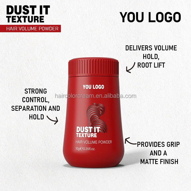Oem Low MOQ Private Label Custom Fluffy Powder Hair Roots Styling Texturizing Powder for Men Hair Texture Volume Powder