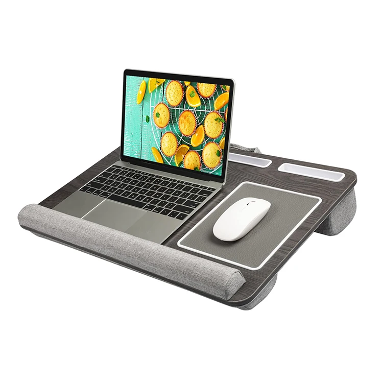 Eco-friendly Bamboo Wood Writing Tray Computer lapdesk Laptop Bed Table Lap Desk with Device Ledge