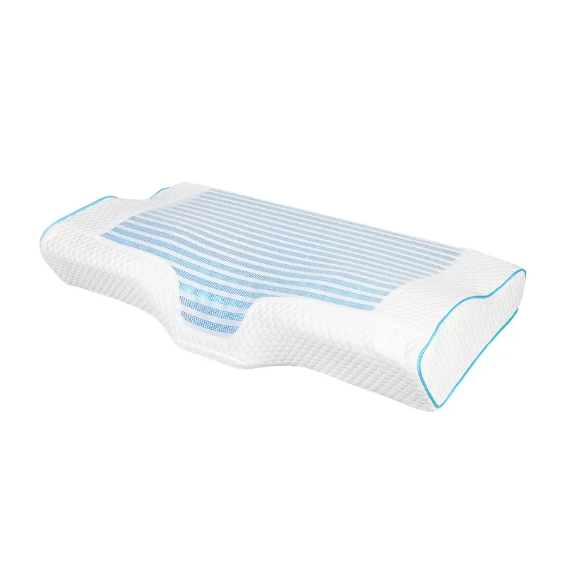 quality sleep cool ventilated gel memory foam orthopedic cervical pillow, cooling memory foam pillow vertebra supportive pillow