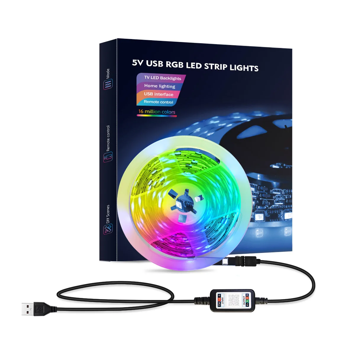 5050 Smd TV фон USB смарт-телефон приложение музыкальный контроллер RGB светодиодная веревка лента лампа дистанционное управление подсветка