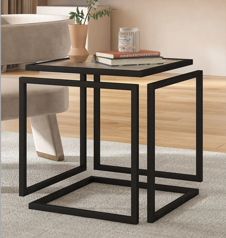 Bedside Cabinet Table Bedroom Solid Wood Legs Nordic Bedside Nightstand Side Table