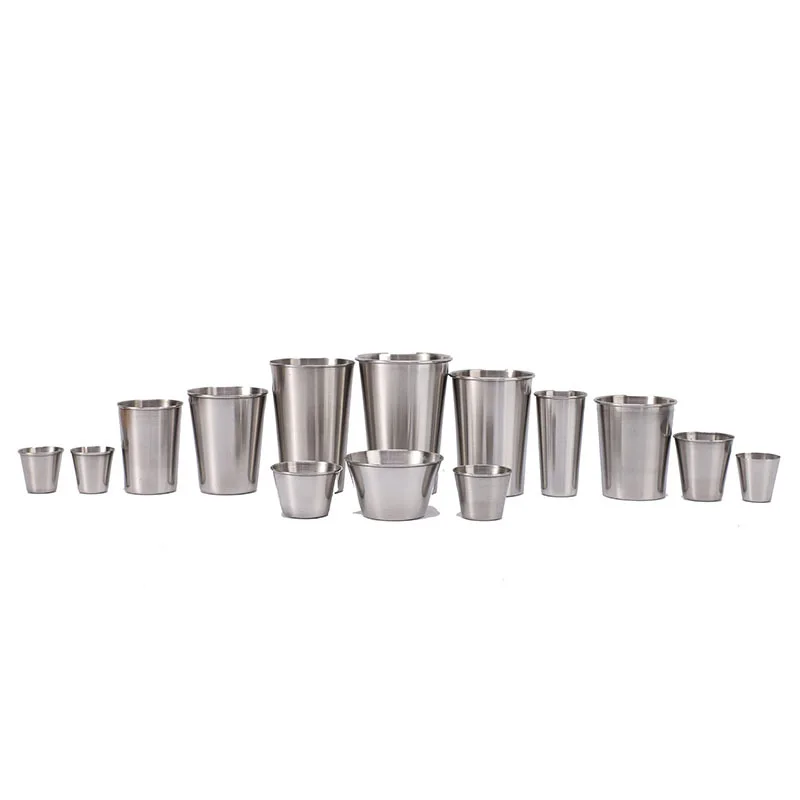 Stainless Steel Pint Cup,Healthy Unbreakable and Stackable,Metal Drinking Glasses